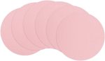 Round Drink Coasters Set of 6 Dual Sided Non-Slip Non-Stick Waterproof Leather Coasters for Drinks, Coffee Table, Housewarming Gifts, Home Decor 4"×4" Pink