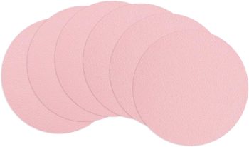 Round Drink Coasters Set of 6 Dual Sided Non-Slip Non-Stick Waterproof Leather Coasters for Drinks, Coffee Table, Housewarming Gifts, Home Decor 4"×4" Pink