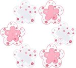 6 Pcs Sakura Coasters for Drinks Cute Pink Cherry Blossom Coaster for Coffee Non-Slip Washable Heat Resistant Silicone Coaster, Gift for Mom Wife Girlfriend Women Kids (3 Pink & 3 White)